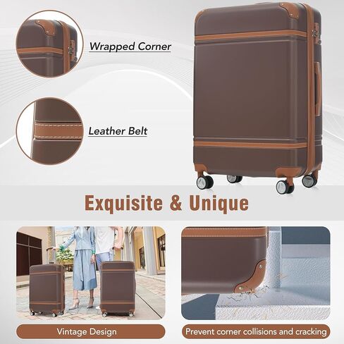 Merax Softside Luggage Set, 5 Piece Expandable Travel Suitcase Set with Carry-On Luggage,Spinner Wheels and TSA Lock,Lightweight Travel Suitcases.22/26"/30"(khaki) in Saudi Arabia