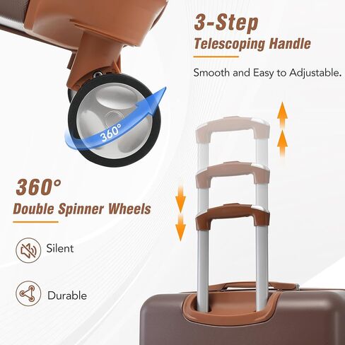Merax Softside Luggage Set, 5 Piece Expandable Travel Suitcase Set with Carry-On Luggage,Spinner Wheels and TSA Lock,Lightweight Travel Suitcases.22/26"/30"(khaki) in Saudi Arabia