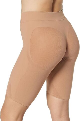 Leonisa Seamless High Waisted Thigh Slimmer Shorts - Butt Lifting Tummy Control Shapewear For Women Black in Saudi Arabia