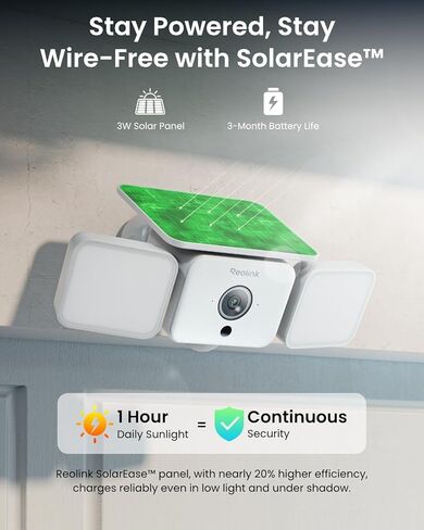نظام أمان لاسلكي REOLINK 3-Cam: كاميرا Floodlight Cam + 2x Argus PT مع Home Hub Mini، تتبع تلقائي بزاوية 360 درجة في الهواء الطلق، ضوء يصل إلى 1000 لومن وإنذار صفارات الإنذار، واي فاي ثنائي النطاق 6، رؤية ليلية ملونة، رقم M in Kuwait
