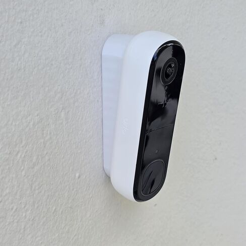 حامل إسفين بزاوية عمودية 10 درجات متوافق مع جرس الباب بالفيديو Arlo 2K الجيل الثاني، دعامة إمالة للأسفل، مقاومة للأشعة فوق البنفسجية مطبوعة ثلاثية الأبعاد in Kuwait