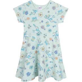 Disney Pixar Toy Story Jessie Bo Peep Buzz Lightyear Little Girls French Terry Skater Dress Tie Dye Blue 6 in Kuwait