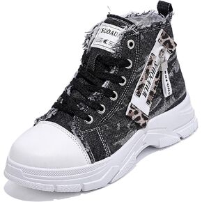 Women's Lightweight Platform High Top Canvas Sneakers,Breathable Non Slip Walking Running Shoes in Saudi Arabia