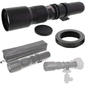 عدسة تليفوتوغرافي عالية الدقة مقاس 500 مم f/8-32 لكاميرات Pentax K-1 وK-S2 وK-S1 وK-500 وK-70 وK-50 وK-30 وK5 IIs وK-7 وK-5 وK-3 II وK-2 وK100D وK110D وK10D الرقمية SLR in Kuwait