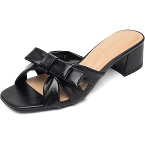 NEWBELLA Square Toe Block Heeled Sandals for Women, Comfortable Cushioned Summer Dress Sandals, Stable Heel Wedding & Party Shoes in Kuwait