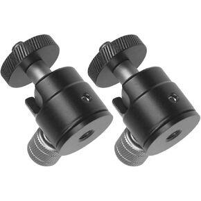 Cabilock 2 قطعة سبائك الألومنيوم الكرة رئيس ترايبود محول 1/4 "برغي 360 درجة تدوير حامل جهاز العرض جبل للكاميرا وملحقات حامل الضوء in Kuwait