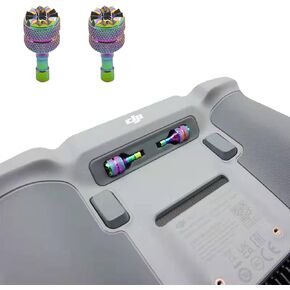 2Pcs Colourful Adjustable Joystick for DJI RC/RC 2 Remote Controller with Screen(NOT for RC-N1 RC-N2), DJI Air 3 /Mini 4 Pro/Mini 3 Pro/Aluminum Metal Control Thumb Stick Rocker Handle in Kuwait
