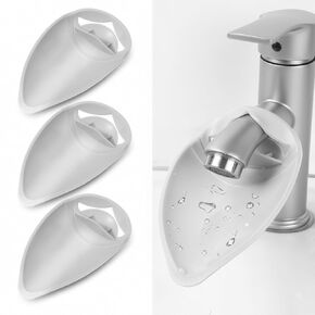 3 Pcs Faucet Extender for Toddlers,Adjustable Bathroom Sink Extender Splash-Proof Faucet Extenders for Bathroom Sink for Easy Hand Washing and Tooth Brushing,Grey in Kuwait