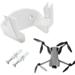 حامل تثبيت على الحائط متوافق مع DJI Mini 5 Pro، للتخزين الآمن وتوفير المساحة والوصول السريع (أبيض) in Kuwait