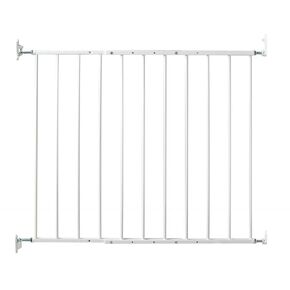 KidCo 24.75-42.5" Safeway Walk Through Baby Gate for Stairs and Doorways | No-Trip Top of Stairs Baby Gate No Bottom Bar | Quick-Release Mounted Hardware for Security and Easy Removal (White) in Saudi Arabia