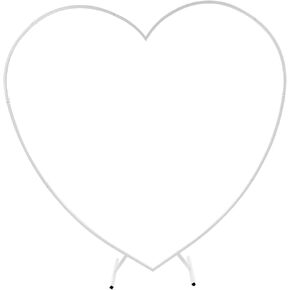 6.9FT Heart Shaped Metal Arch Backdrop Stand with Base, Love Balloon Arch Frame, Wedding Heart Arch Stand for Wedding Proposal Valentine's Day Engagement Birthday Party Baby Shower Decorations (White) in Saudi Arabia