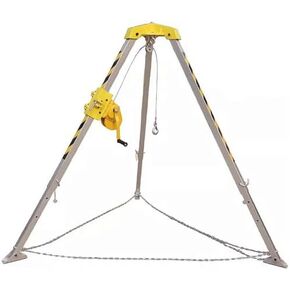Heavy Duty Confined Space Tripod - Safety Rescue System Kit for Cable Trenches, Sewage Wells & Tunneling - Aluminum Emergency Rescue Tripod for Industrial Use,1200LBS Winch in Kuwait