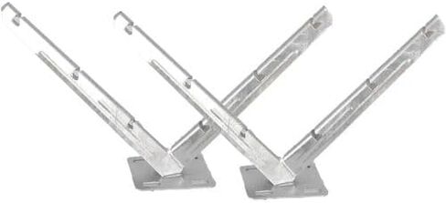 Double Coil Razor Wire Bracket, Galvanized Steel Security Fence Mounting Bracket, V-Shaped Design, 21.7 x 12.6 Inches (White, Double) in Saudi Arabia