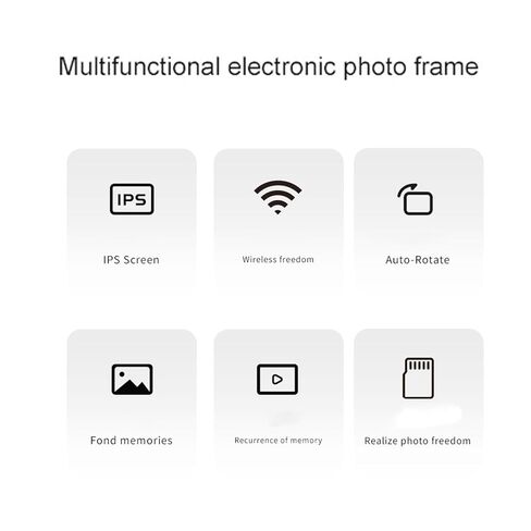 إطار صور رقمي Jectse 10.1 بوصة واي فاي ذكي 1280x800 يدور تلقائيًا صورة ومناظر طبيعية مدمجة في ذاكرة 32 جيجابايت مع دقة HD وتصميم واجهة سهلة الاستخدام لـ (أسود) in Kuwait
