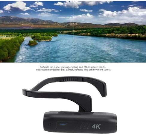 كاميرا مثبتة على الرأس، كاميرا يمكن ارتداؤها بدقة 4K بدقة 30 ميجابكسل، فيديو مثبت على الرأس بدقة 4K مع تثبيت 6 محاور وزاوية واسعة 135 درجة، لركوب الدراجات في الهواء الطلق وركوب الدراجات الجبلية in Kuwait