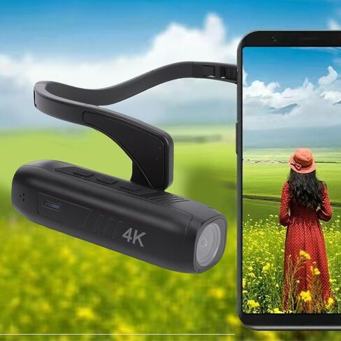 كاميرا مثبتة على الرأس، كاميرا يمكن ارتداؤها بدقة 4K بدقة 30 ميجابكسل، فيديو مثبت على الرأس بدقة 4K مع تثبيت 6 محاور وزاوية واسعة 135 درجة، لركوب الدراجات في الهواء الطلق وركوب الدراجات الجبلية in Kuwait