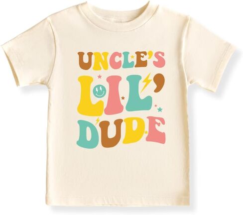 Uncle's Lil Dude Baby Bodysuit Toddler & Kids T-Shirt, Gift for Nephew Tshirt Cute Boys Clothes in Saudi Arabia