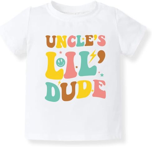 Uncle's Lil Dude Baby Bodysuit Toddler & Kids T-Shirt, Gift for Nephew Tshirt Cute Boys Clothes in Saudi Arabia