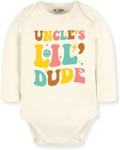Uncle's Lil Dude Baby Bodysuit Toddler & Kids T-Shirt, Gift for Nephew Tshirt Cute Boys Clothes in Saudi Arabia