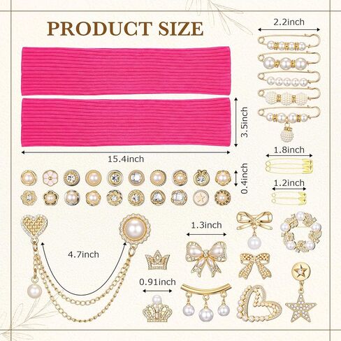 JenPen Diy Socks Charms Kit with Socks and Sock Charms with Safety Pins Rhinestones Chains DIY Accessories for Shoes Sneakers in Saudi Arabia