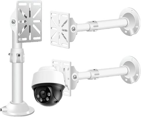 كاميرا مراقبة CCTV متداخلة على شكل منقار البط (30-60 سم/11.8-23.6 بوصة) مع لوحة محول - إمالة 180 درجة/دوران 360 درجة، دعامة ألومنيوم لتعديل الزاوية الداخلية/الخارجية in Kuwait