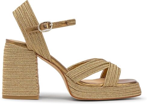 CASTANER Women's Valle Metallic Sandal Platform, Oro Viejo, 9 in Saudi Arabia