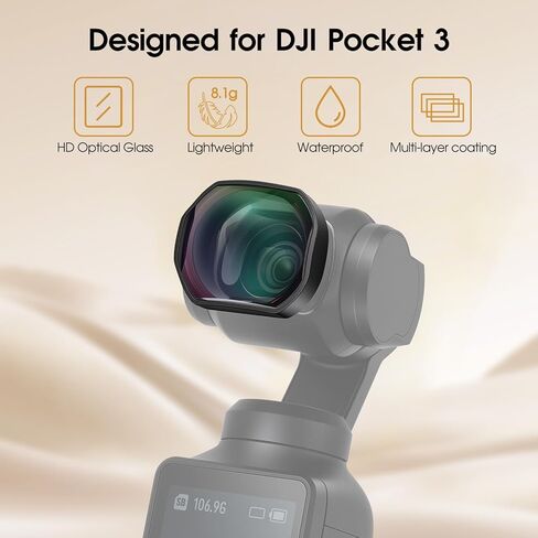 عدسة تليفوتوغرافي 2X متوافقة مع DJI Osmo Pocket 4 & Pocket 3، 4 عناصر 3 مجموعات زجاج بصري متعدد الطبقات، ملحق عدسة مغناطيسية in Kuwait