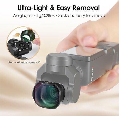 عدسة تليفوتوغرافي 2X متوافقة مع DJI Osmo Pocket 4 & Pocket 3، 4 عناصر 3 مجموعات زجاج بصري متعدد الطبقات، ملحق عدسة مغناطيسية in Kuwait