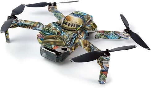 MightySkins Skin for DJI Mavic Mini Portable Drone Quadcopter - Action Fish Puzzle | Protective, Durable, and Unique Vinyl Decal wrap cover | Easy To Apply, Remove, and Change Styles | Made in the USA (DJMAVMIN-Action Fish Puzzle) in Kuwait