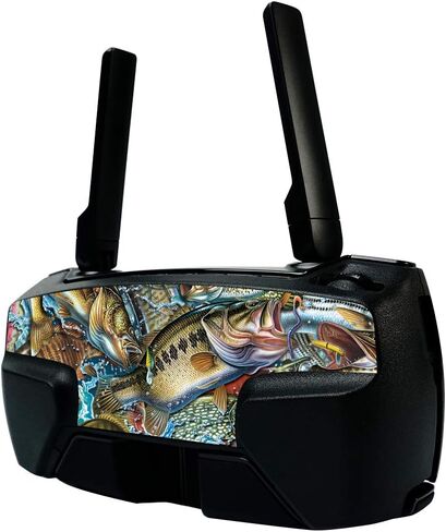 MightySkins Skin for DJI Mavic Mini Portable Drone Quadcopter - Action Fish Puzzle | Protective, Durable, and Unique Vinyl Decal wrap cover | Easy To Apply, Remove, and Change Styles | Made in the USA (DJMAVMIN-Action Fish Puzzle) in Kuwait