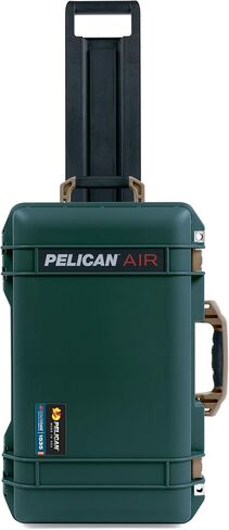 حقيبة Trekking Green Pelican 1535 Air مع مقابض ومزالج لأوساخ الصحراء الداكنة. تأتي فارغة ومع عجلات. in Kuwait