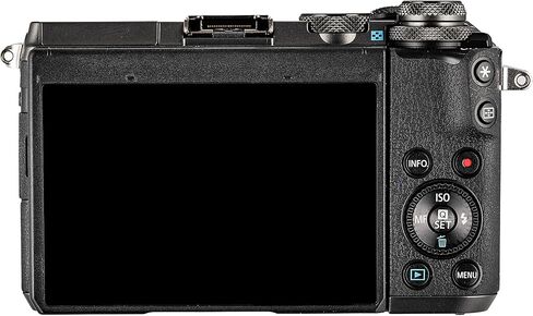 كاميرا Canon EOS M6 الرقمية بدون مرآة مع عدسة 15-45 مم (أسود) + بطاقة ذاكرة 64 جيجابايت + حافظة + حامل ثلاثي مرن + حزام يد + حافظة للغطاء + محفظة ذاكرة + المزيد in Kuwait
