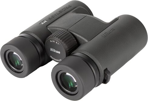 Nikon PROSTAFF P7 8x30 Binoculars, Compact Waterproof Fogproof Roof Prism Binoculars, Dielectric Coated Optics, Oil Water Repellent Lenses Bundle in Kuwait