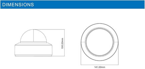 كاميرا شبكة تيتانيوم IP-5VP8S3B3-MZ بدقة 8 ميجابكسل HD Vari-Focal Dome، عدسة بمحرك 8 ميجابكسل @ 20FPS مقاس 2.8-12 مم WDR VCA ميكروفون مدمج وفتحة SD متوافقة مع NDAA كاميرا IP PoE مقاومة للتخريب in Kuwait