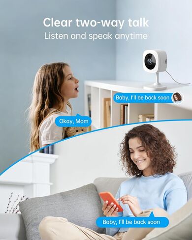 كاميرات Armorcope WiFi لأمن المنزل، كاميرا منزلية داخلية 2K مع كشف الحركة بالذكاء الاصطناعي، رؤية ليلية، صوت ثنائي الاتجاه لمراقبة الحيوانات الأليفة/الكلاب/الأطفال، تسجيل سحابي و24/7 SD، مقاطع فيديو حية مع تطبيق الهاتف in Kuwait