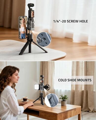 حامل تثبيت مغناطيسي متوافق مع DJI Osmo Pocket 4 3، حامل علبة شفط مغناطيسي، قفص واقي، جيب 4 3 ملحقات مقبض مع حامل حذاء بارد لمدونات الفيديو، صالة الألعاب الرياضية، السفر، أي سطح معدني in Kuwait