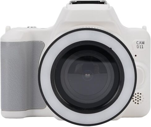 Dpofirs 48MP 2K Portable Digital Camera Dual Lens with Adjustable Focus Rotatable Lens, 16x Zoom Camera, OTG Connection for Devices, 15 Beauty Filters (Black) in Kuwait