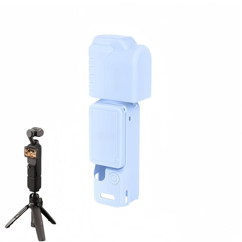 حافظة واقية من السيليكون متوافقة مع DJI Osmo Pocket 4، متعددة الألوان مع غطاء عدسة، واقي شاشة، كم مقبض وحبل - مقاومة للصدمات وحماية ضد الخدش لكامل الجسم (وردي) in Kuwait