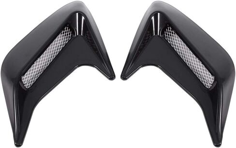 Air Vent Hood, 2PCS Car Decorative Air Scoop Vent Hood Outlet Intake Hood Universal DIY (Black) in Saudi Arabia