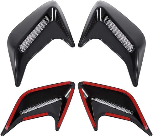Air Vent Hood, 2PCS Car Decorative Air Scoop Vent Hood Outlet Intake Hood Universal DIY (Black) in Saudi Arabia