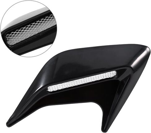 Air Vent Hood, 2PCS Car Decorative Air Scoop Vent Hood Outlet Intake Hood Universal DIY (Black) in Saudi Arabia