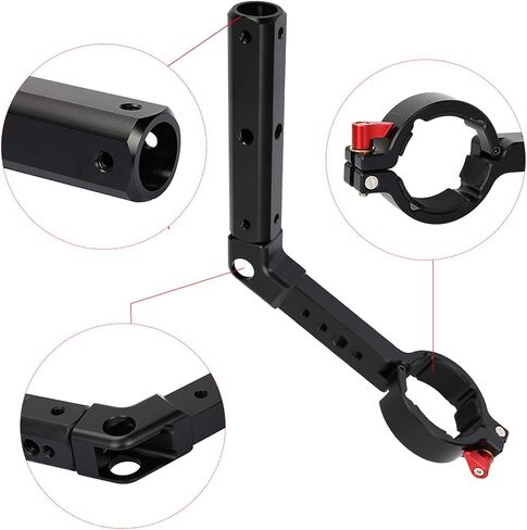 مقبض تمديد محمول لـ Zhiyun Crane 2 وFeiyu AK2000، مقبض مثبت من سبائك الألومنيوم مع وسادة سيليكون ومنافذ 1/4 بوصة 3/8 بوصة لدعم جيمبال DSLR الثقيل in Kuwait
