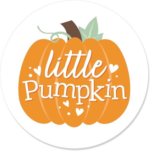 ملصقات ملصقات على شكل دائرة من Big Dot of Happiness Girl Little Pumpkin - حفلات أعياد الميلاد الخريفية أو حفلات استقبال المولود الجديد - عدد 24 in Kuwait