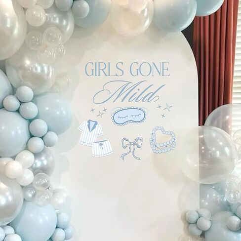 ملصق Girls Gone Mild - ملصقات تزيين حفلات توديع العزوبية للفتيات، ديكور حفلات توديع العزوبية، تزيين قوس البالونات لحفلات الفتيات، دعامات للصور (Girls Gone Mild ملصق أزرق) in Kuwait