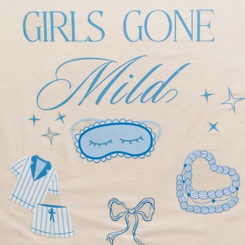 ملصق Girls Gone Mild - ملصقات تزيين حفلات توديع العزوبية للفتيات، ديكور حفلات توديع العزوبية، تزيين قوس البالونات لحفلات الفتيات، دعامات للصور (Girls Gone Mild ملصق أزرق) in Kuwait
