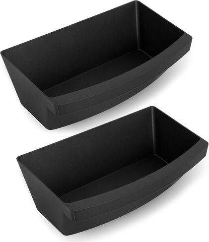 Rear Center Console Storage Box for Tesla Model Y Juniper 2025 2026,Rear Console Organizer TPE Tray with Lids Cover, Under Back Seat Trash Can with Anti-Slip for Tesla Model Y Juniper Accessories in Saudi Arabia