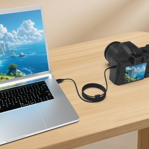 Zosvoses UC -E4 كابل USB لنيكون متوافق مع Nikon D40 D40X D50 D60 D70 D70S D80 D90 D100 D200 D300 D300S D610 D700 D3000 D3100 D7000 D1H D2X D2H D2HS D3 D3S D3X D4 كاميرا SLR رقمية (4.9 قدم) in Kuwait