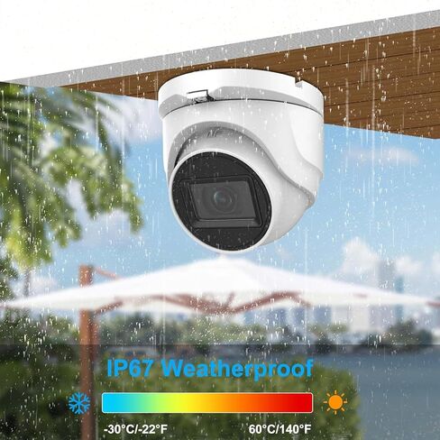 كاميرا Anpviz 5MP التناظرية TVI CCTV كاميرا قبة أمنية، 4 في 1 (TVI/AHD/CVI/CVBS) كاميرا برجية مع رؤية ليلية 100 قدم، غلاف معدني IP67، متوافق مع أجهزة DVR أخرى بدقة 5 ميجابكسل وما فوق in Kuwait