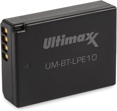 Ultimaxx Premium عبوتان من بطاريات LP-E10 لكاميرا Canon EOS Rebel T3، T5، T6، T7، T100، Kiss X50، Kiss X70، EOS 1100D، EOS 1200D، EOS 1300D، EOS 2000D، EOS 4000D كاميرا رقمية in Kuwait