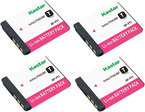 Kastar 4-Pack NP-FT1 بطارية بديلة لسوني NP-FT1 NPFT1، بطارية نوع T، سوني C-CS3، شاحن BC-TR1 in Kuwait